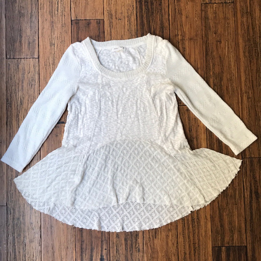 Anthropologie|Meadow Rue Limay skirted Peplum Top